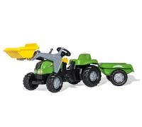 Rolly Toys 023134 Veicolo a Pedali Kid X con Ruspa e Rimorchio, 36 mesi -10 anni