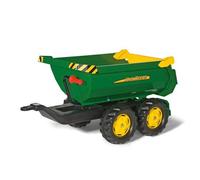Rolly Toys - Grande John Deere Verde Halfpipe Ribaltamento Rimorchio per