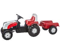 Rolly Toys Trattore a Pedali Kid Steyr 6190 CVT con Roll Bar e Rimorchio, Large, 01 251 0