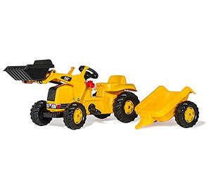 Rolly Toys 23288 - Veicolo a Pedali Kid Cat, con Ruspa e Rimorchio
