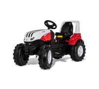 ROLLY TOYS-Pedalieri Farmtrac Steyr 6300 Terrus a Partire dai 3 Anni, Sedile Regolabile in Lunghezza e in Altezza, Colore Rosso, 720002, 4308461