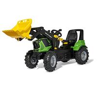 Rolly Toys 730094 rollyFarmtrac Deutz Agrotron 8280 TTV Pedale Veicolo (Incl. Caricatore rollyTrac, da 3 a 8 anni, sedile regolabile in lunghezza e altezza, pneumatici pneumatici), Groß