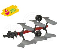 Rolly Toys - Aratro - 3 Furrow Metallo E Plastica - Reversibile Design - Telaio