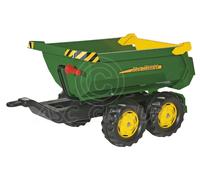 Rolly Toys - Grande John Deere Verde Halfpipe Ribaltamento Rimorchio per