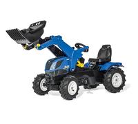 Rolly Toys RollyTrac 611270-Trattore a Pedale New Holland (per Bambini dai 3 agli 8 Anni, Pneumatici, Sedile Regolabile, Colore Blu/Nero, 142 x 81 x 53 cm, 61/127/0
