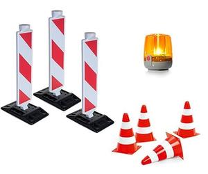 Rolly Toys Set di accessori (composto da 3 X RollyBake, 1 X RollyFlashlight, 4 X RollyPylons) 401468, Colore: rosso
