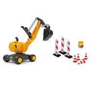 rollytoys-Rolly Toys 421220-Set da Cantiere con rollyDigger e Accessori di Sicurezza (Set con Escavatore, 3 fari, 4 piloni e Luce Lampeggiante, Girevole, a Partire dai 3 Anni in su), 421220