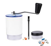 ROLMZJX Trita Pastiglie,Frantuma Pastiglie In Polvere Fine,Trita Pastiglie Medicine,Perfetto Per Sondini Naso-Gastrici, Animali o Per Aiutare I Bambini Ad Assumere Farmaci(Con 2 Vaso Di Stoccaggio)