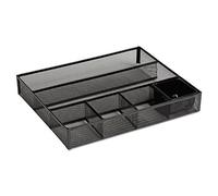 ROLODEX Organizer per cassetti da scrivania, rete metallica, nero (29,8 cm di lunghezza e 38,7 cm di larghezza