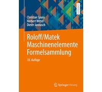 Roloff/Matek Maschinenelemente Formelsammlung