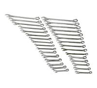 Rolson 46895 Set di chiavi inglesi in acciaio cromo vanadio lucido, multicolore (32 pezzi)
