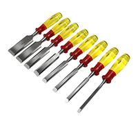 Rolson 56180 Set di scalpelli per legno con manico trasparente, 8 pezzi