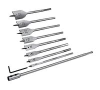 Rolson Tools 48550 - Set di punte per trapano piatte per legno, 10 pezzi