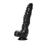 Roluck giocattolo del sesso per gli uomini donna dildo classico con urti, linee rialzate e potente ventosa, pene flessibile massaggiatore prostatico giocattolo del sesso per le donne uomini
