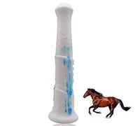 Roluck Giocattolo Sessuale per Uomini e Donne, Dildo Anale Extra Lungo da 27 cm, Stimolatore G-Spot, Dildo a Forma di Cavallo, Massaggiatore Prostatico (Bianco + Blu)