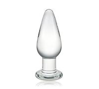 Roluck Plug anale conico di vetro Dildo anale di cristallo Buttplug Giocattolo anale per donne uomini coppie G-Spot Stimolatore di masturbazione SM Toys Giocattoli del sesso(S)