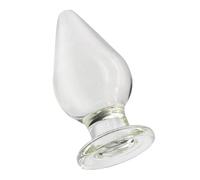 Roluck Plug anale donna principiante piccolo vetro Plug anale 16 * 7,5 centimetri cono di cristallo Plug anale per le donne uomini Butt Plug giocattolo anale sesso
