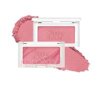 rom&nd Bettter THAN CHEEK S02 LYCHEE CHIPGlow Highlighter RougeGlossy Puder Blush - Blush discreto opaco per tutti i tipi di pelle, confezione da 1, 3,4 g