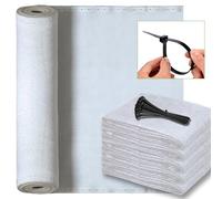 ROM PLASTICA Telo Ombreggiante Esterno Oscurante Giardino,90° Protezione 1,5x25 Metri, 100% ITALIANO,Rete Ombreggiante Bianca,Frangivento Recinzione,Teli Ombreggianti Esterno,Telo Parasole Per Esterni