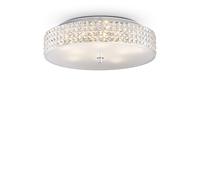Plafoniera Contemporanea Roma Metallo-Cristallo Cromo 9 Luci 3W 3000K Luce Calda