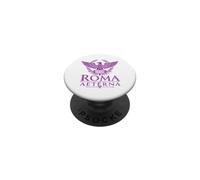 Roma Aeterna (Roma eterna) Stampa Aquila romana invecchiata viola PopSockets PopGrip Adesivo