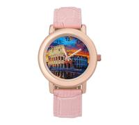 Roma al tramonto, orologio da polso da donna, con cinturino morbido, regalo per compleanni, San Valentino