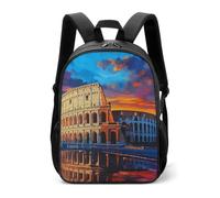 Roma al tramonto, zaino casual da viaggio, borsa a tracolla per donne e uomini