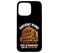Roma Antica Prima in Democrazia Ultima in Antincendio Romano Custodia per iPhone 15 Pro Max