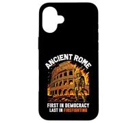 Roma Antica Prima in Democrazia Ultima in Antincendio Romano Custodia per iPhone 16 Plus