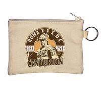 Roma Born 753 Roman Empire Centurion Soldato Faded Art Portachiavi Portamonete Beige