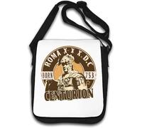 Roma Born 753 Roman Empire Centurion Soldier Faded Art Borsa a tracolla bianca