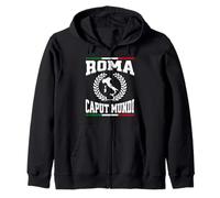 Roma Caput Mundi Vintage Bandiera Italiana Roma Italia Souvenir Felpa con Cappuccio