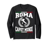 Roma Caput Mundi Vintage Bandiera Italiana Roma Italia Souvenir Maglia a Manica