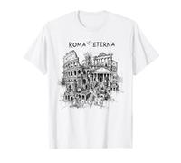 Roma Città Eterna Schizzo Storia dell'Arte Souvenir Maglietta