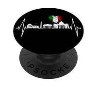 Roma Colosseo Battito del cuore Rome Skyline Roma Italia PopSockets PopGrip Adesivo