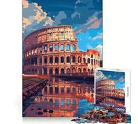 Roma Colosseo Pixel Art Per Adolescenti Puzzle da 1000 Pezzi Gioco Logic Boost Divertimento in Casa Bordo Premium Regalo Memorabile (38x52cm)