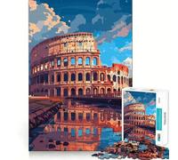 Roma Colosseo Pixel Art Per Adolescenti Puzzle da 1000 Pezzi Gioco Logic Boost Divertimento in Casa Bordo Premium Regalo Memorabile (38x52cm)
