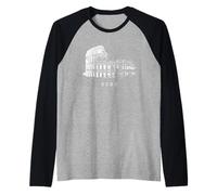 Roma Colosseo Vintage Skyline Italia Ventaglio I Love Rome Maglia con Maniche Raglan
