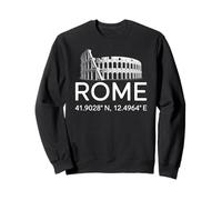 Roma Coordinates Colosseo Minimalist Italy Souvenir novità Felpa