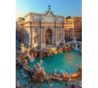 Roma Diamond Painting Kit Completo, 5D Diamond Painting Fontana di Trevi Pittura Diamante Adulti Bambina DIY Girare Diamond Art Kits, Hobby Creativi Adulti per Decorazione Parete Casa 30x40cm -6f73