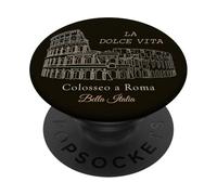 Roma, disegno a mano del Colosseo, bella Italia PopSockets PopGrip Adesivo