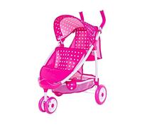 Roma Dotty Tandem - Double Doll Stroller, Color: Pink Polka Dot