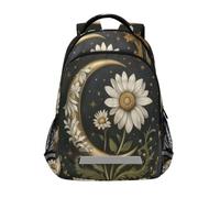 Roma Flower Moon Zaini per bambini Scuola Zaino Studente Bookbag per Ragazzi Ragazze Casual Bag, Luna Fiore Roma, Taglia unica