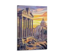 Roma Italia Antica Città Stampe su tela per soggiorno, camera da letto, bagno, ufficio, decorazione per la casa, 40 x 60 cm