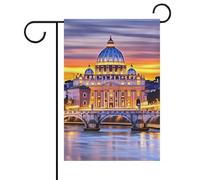 Roma Italia Bandiera Giardino Bandiera Yard Bandiera Doppio Lato Giardino Bandiera Casa Bandiere per Prato Patio Decorazione