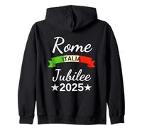 Roma Italia Bandiera Italia Souvenir Roma 2025 Pellegrinaggio Giubilare Felpa con Cappuccio