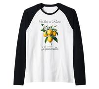 Roma Italia Bere Lemoncello Limone Italiano Agrumi Donne Mamme Maglia con Maniche Raglan