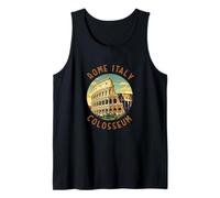 Roma Italia Colosseo Distressed Retro Circle Canotta