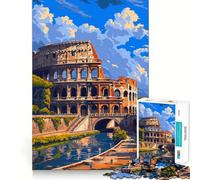 Roma, Italia, Colosseo - Puzzle difficile per adulti, 1000 pezzi, gioco di logica fine, divertente e rilassante, bordi puliti, regalo pensato (38x52cm)
