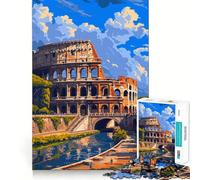 Roma, Italia, Colosseo Puzzle per ragazzi 1000 pezzi Stimola la memoria Rilassante Divertimento Taglio di alta qualità Regalo elegante (38x26cm)